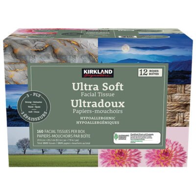 Kirkland Signature Ultra Soft Facial Tissues, 12-pack