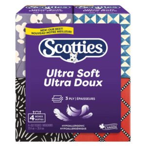 Scotties Ultra Soft Facial Tissue Cubes, 24-pack